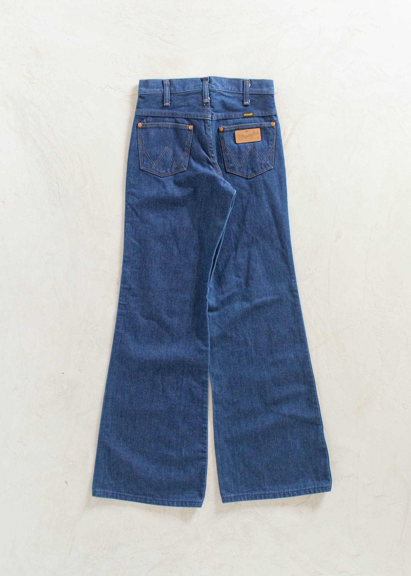 Vintage 1970s Wrangler Darkwash Flare Jeans Size Women's 25 Men's 28