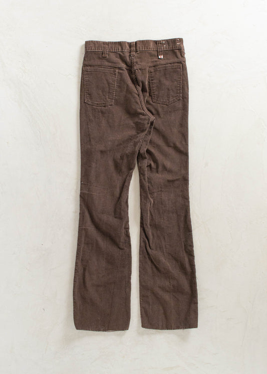 Vintage 1970s GWG Corduroy Flare Pants Size Women's 30 Men's 32