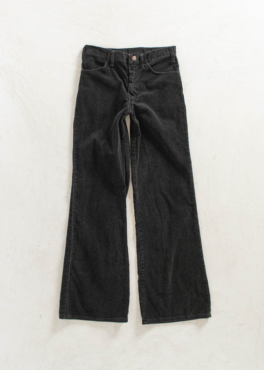 Vintage 1970s Wrangler Corduroy Flare Pants Size Women's 26 Men's 30