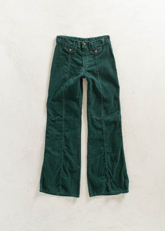 Vintage 1970s Liberte Corduroy Flare Pants Size Women's 25 Men's 28