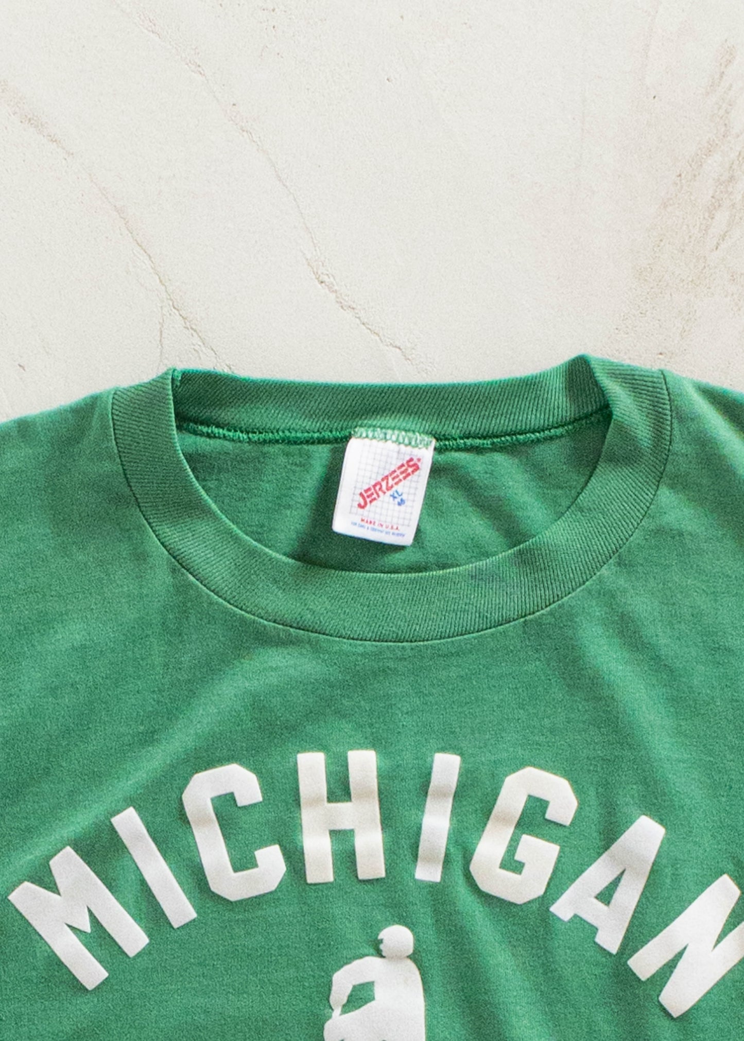 Vintage 1980s Michigan State Flock Letter T-Shirt Size L/XL