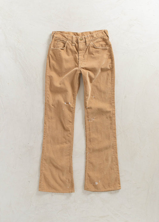 Vintage 1970s Lee Corduroy Flare Pants Size Women's 28 Men's 31