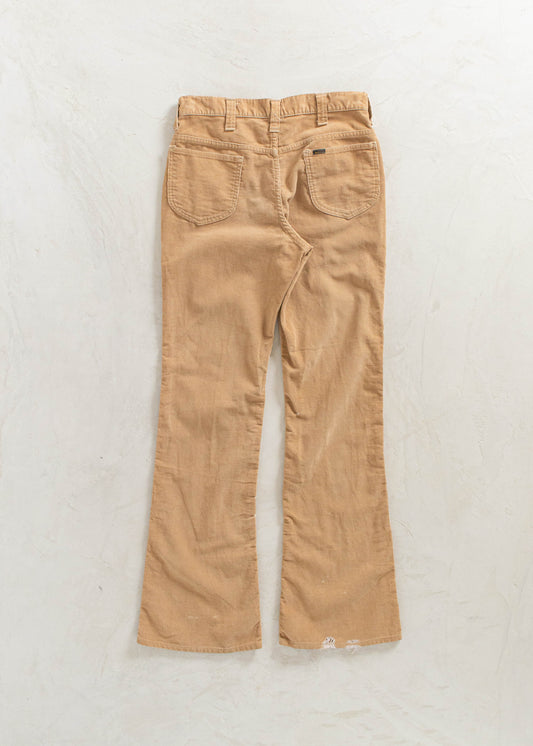 Vintage 1970s Lee Corduroy Flare Pants Size Women's 28 Men's 31