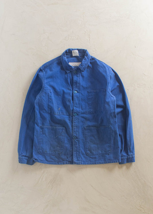 1980s Bleu de Travail French Workwear Chore Jacket Size M/L