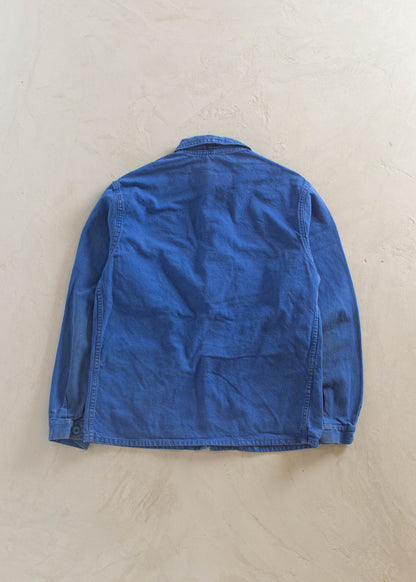 1980s Bleu de Travail French Workwear Chore Jacket Size M/L