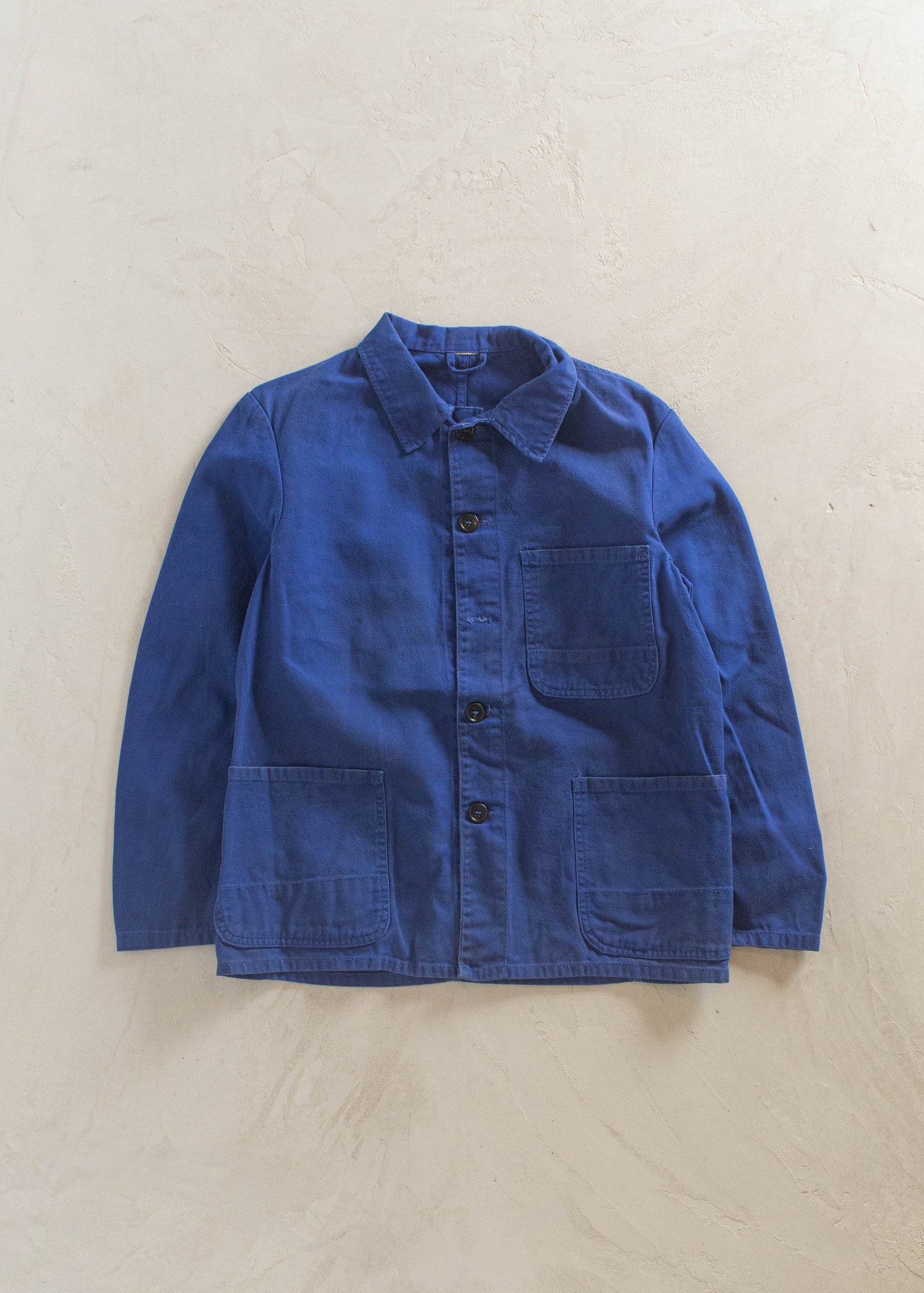 1980s Bleu de Travail French Workwear Chore Jacket Size S/M