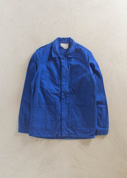 1980s Charvet Bleu de Travail French Workwear Chore Jacket Size S/M