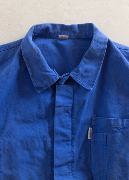 1980s Molinel Bleu de Travail French Workwear Chore Jacket Size L/XL