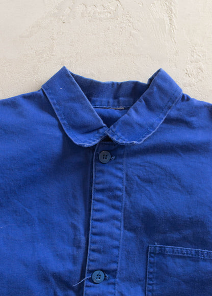 1980s Bleu de Travail European Workwear Chore Jacket Size M/L