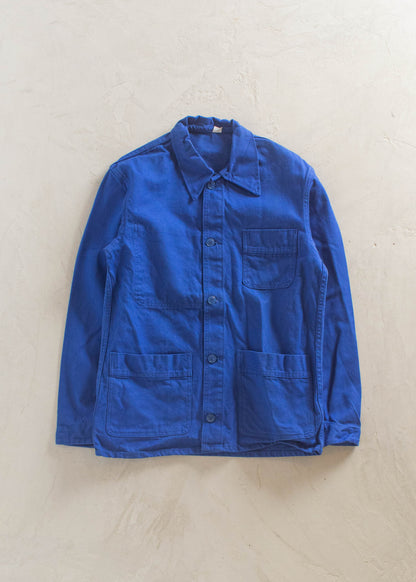 1980s Bleu de Travail French Workwear Chore Jacket Size S/M