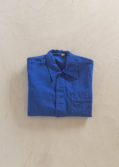 1980s Bleu de Travail French Workwear Chore Jacket Size S/M