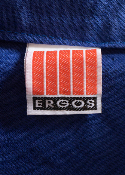 1980s Ergos Bleu de Travail French Workwear Chore Jacket Size L/XL