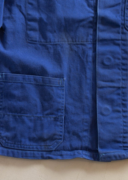 1980s Bleu de Travail French Workwear Chore Jacket M/L