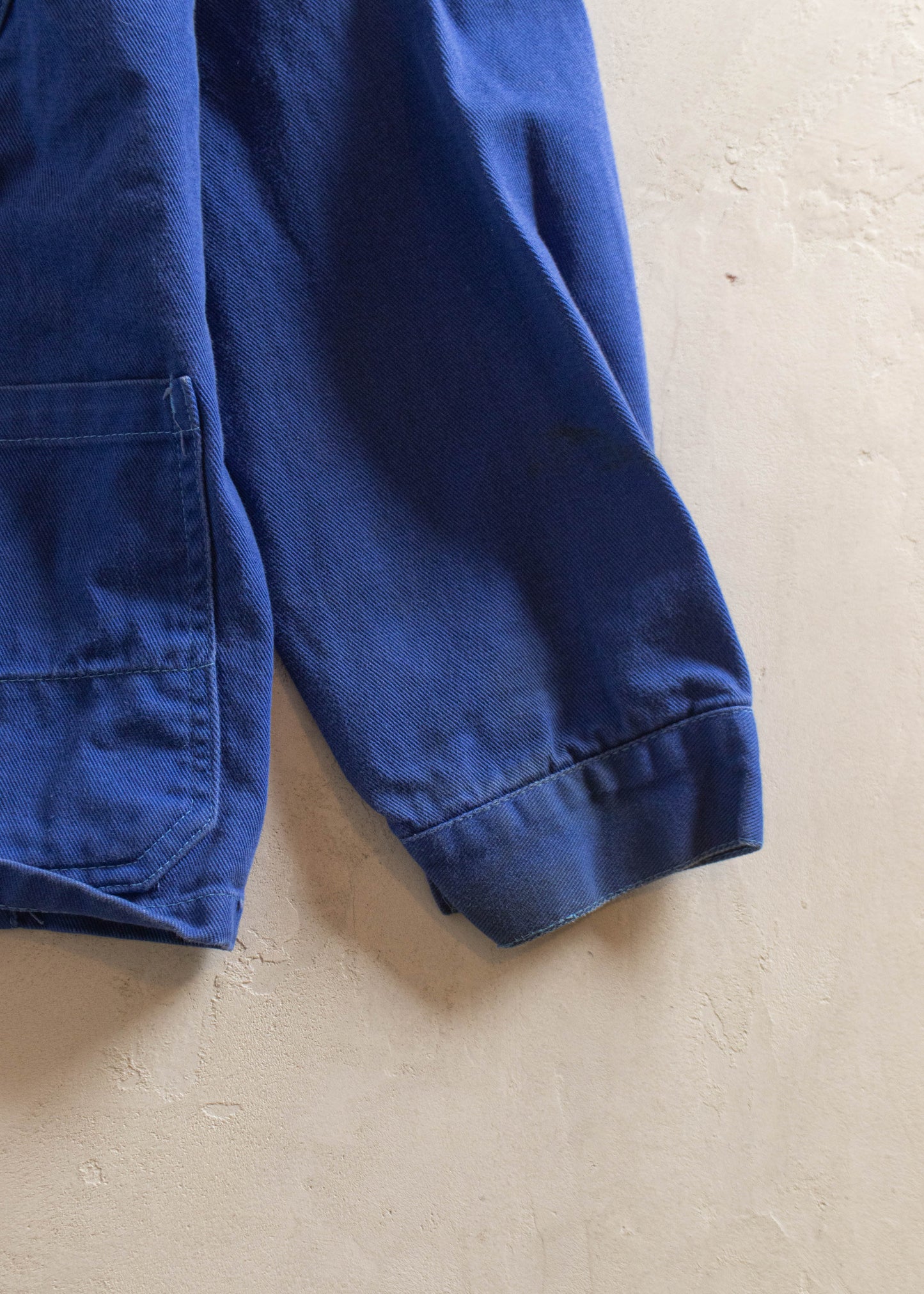 1980s Bleu de Travail French Workwear Chore Jacket M/L