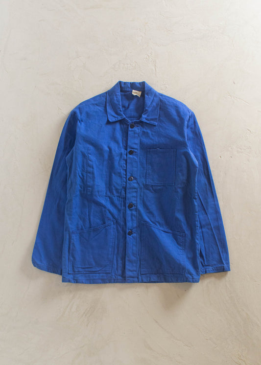 1980s Bleu de Travail French Workwear Chore Jacket Size M/L