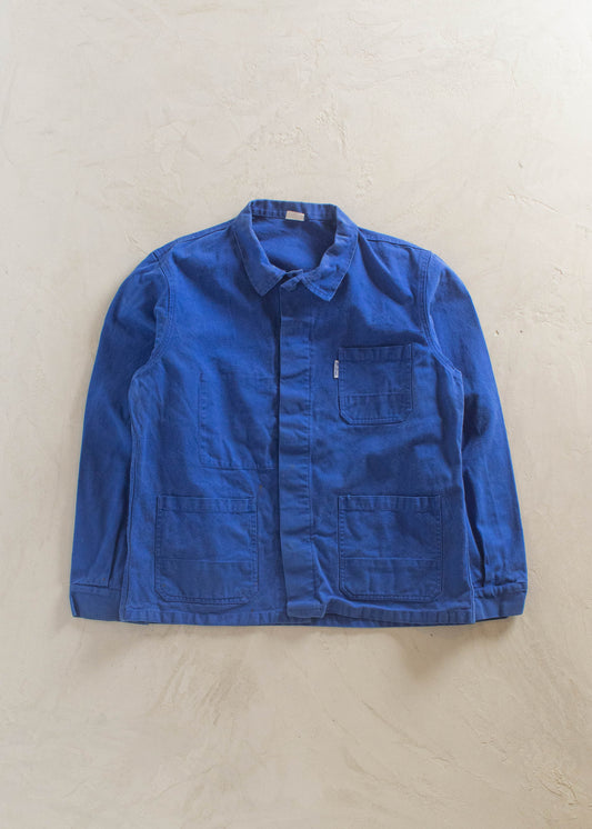 1980s Molinel Bleu de Travail French Workwear Chore Jacket Size M/L