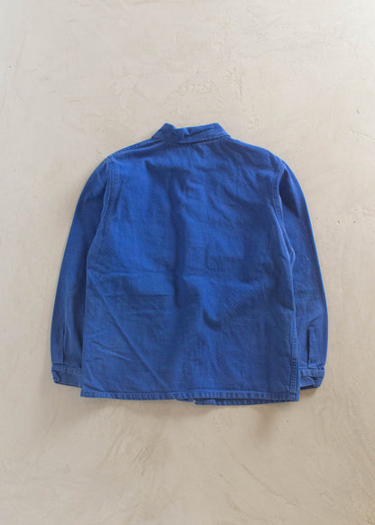 1980s L'ideal Bleu de Travail French Workwear Chore Jacket Size S/M