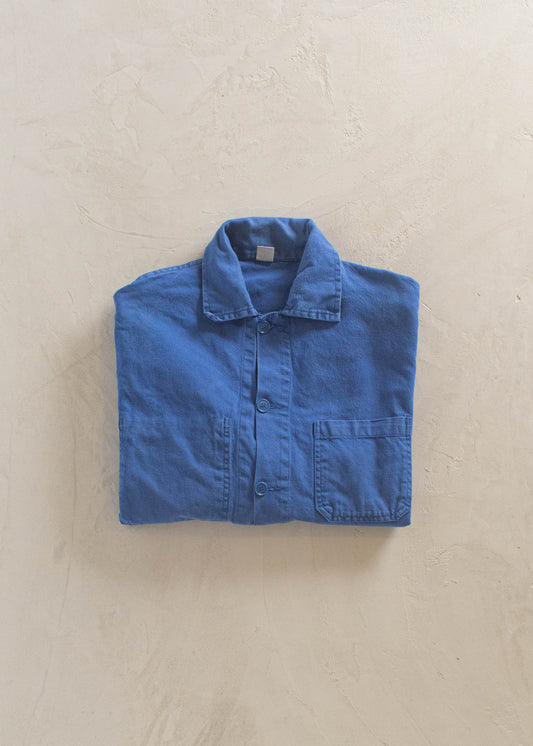 1980s Bleu de Travail French Workwear Chore Jacket Size M/L