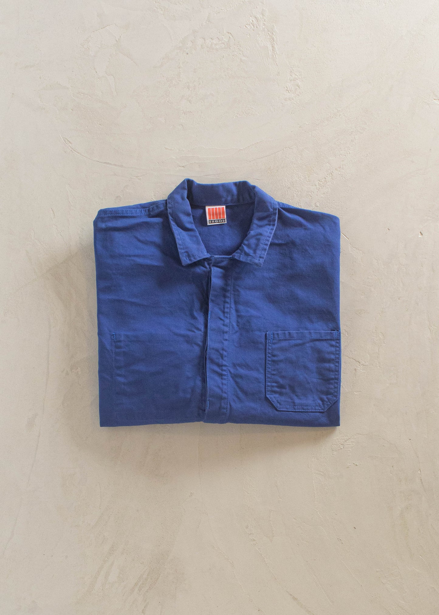 1980s Ergos Bleu de Travail French Workwear Chore Jacket Size L/XL