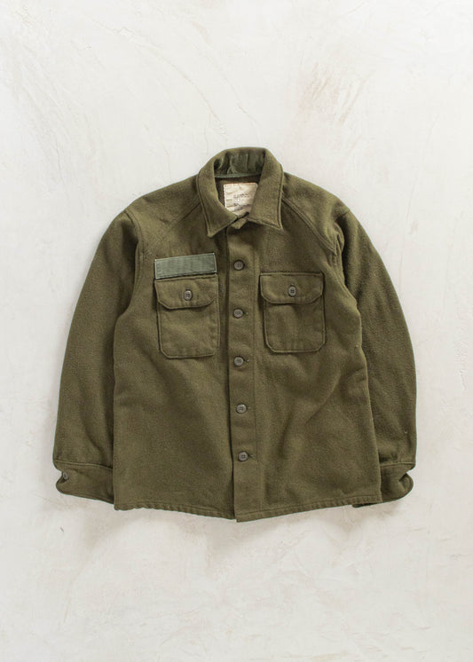 Vintage Military OG 108 Wool Button Up Shirt Size S/M