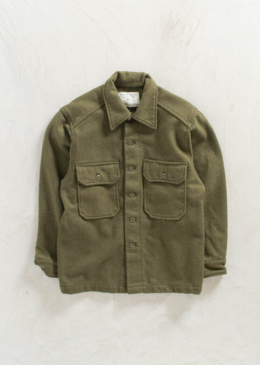 Vintage Military OG 108 Wool Button Up Shirt Size S/M