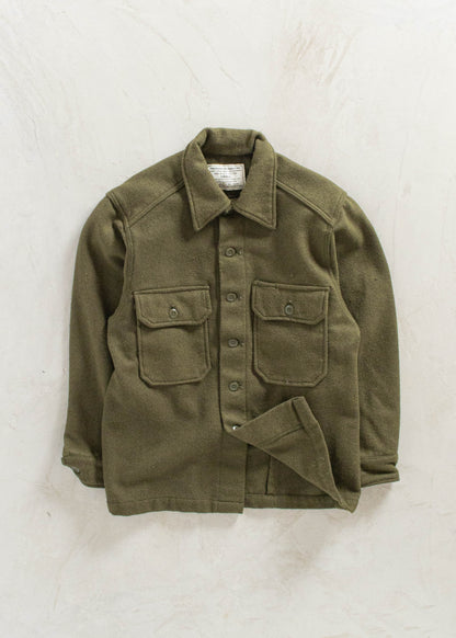 Vintage Military OG 108 Wool Button Up Shirt Size S/M