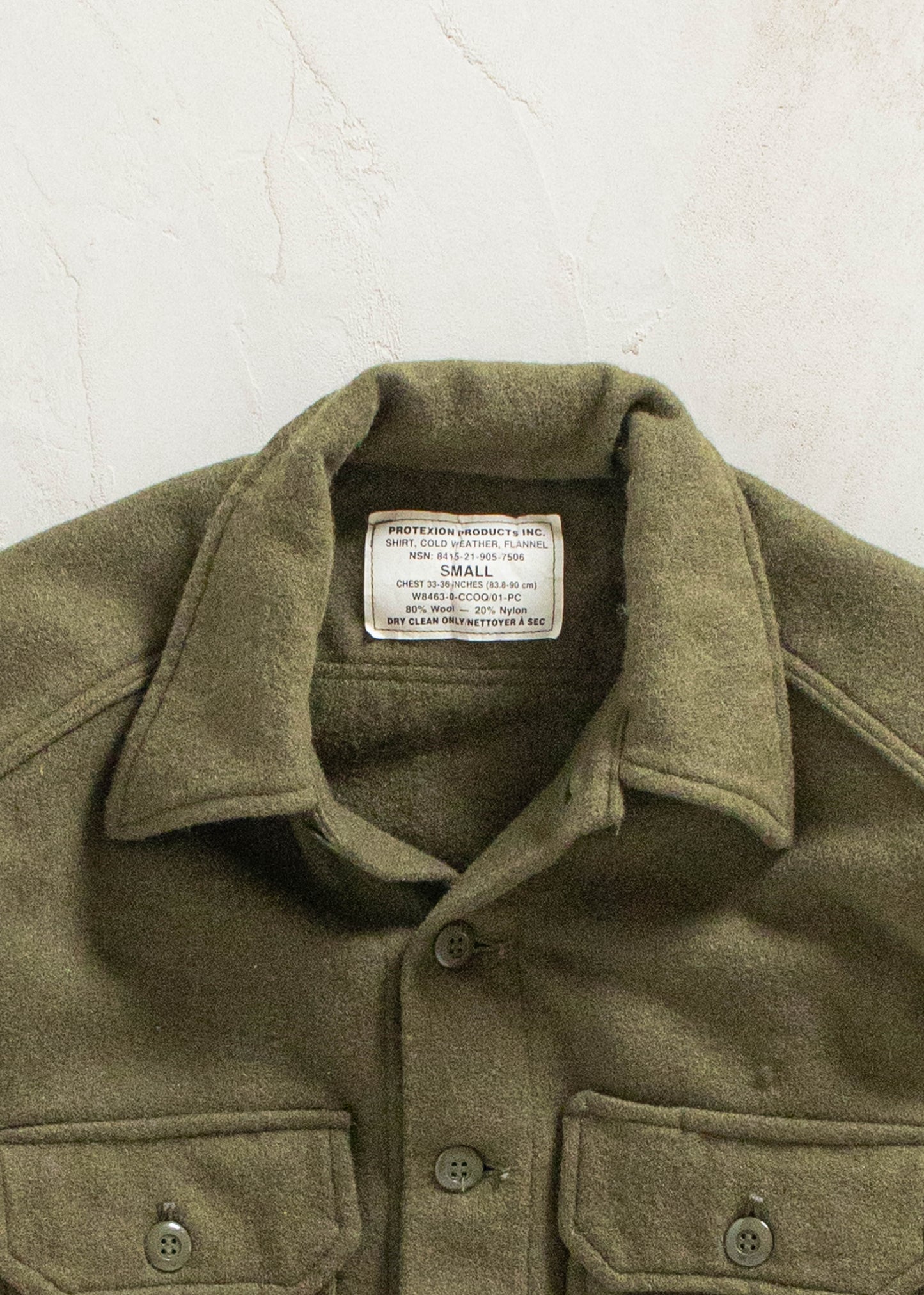 Vintage Military OG 108 Wool Button Up Shirt Size S/M