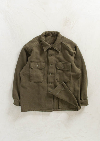 Vintage Military OG 108 Wool Button Up Shirt Size L/XL