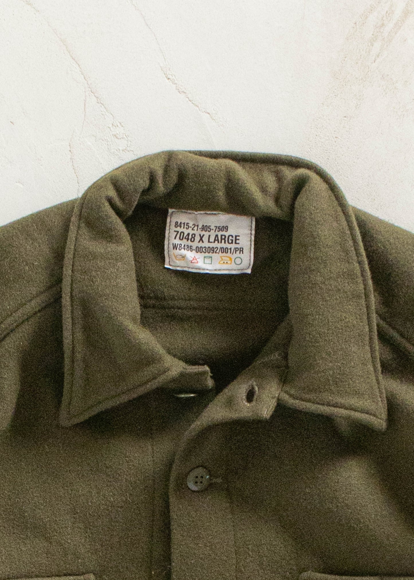 Vintage Military OG 108 Wool Button Up Shirt Size L/XL