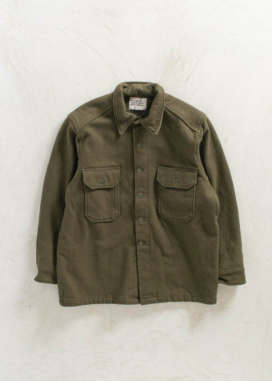 Vintage Military OG 108 Wool Button Up Shirt Size L/XL