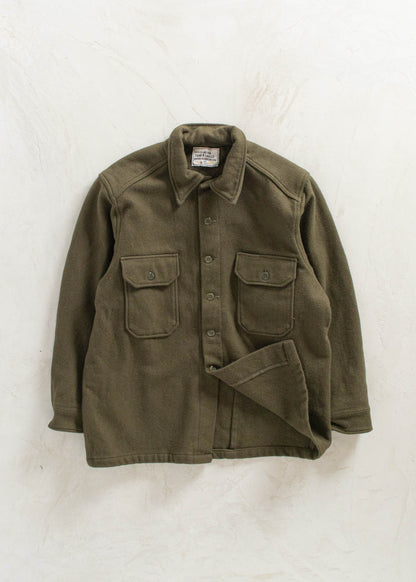 Vintage Military OG 108 Wool Button Up Shirt Size L/XL