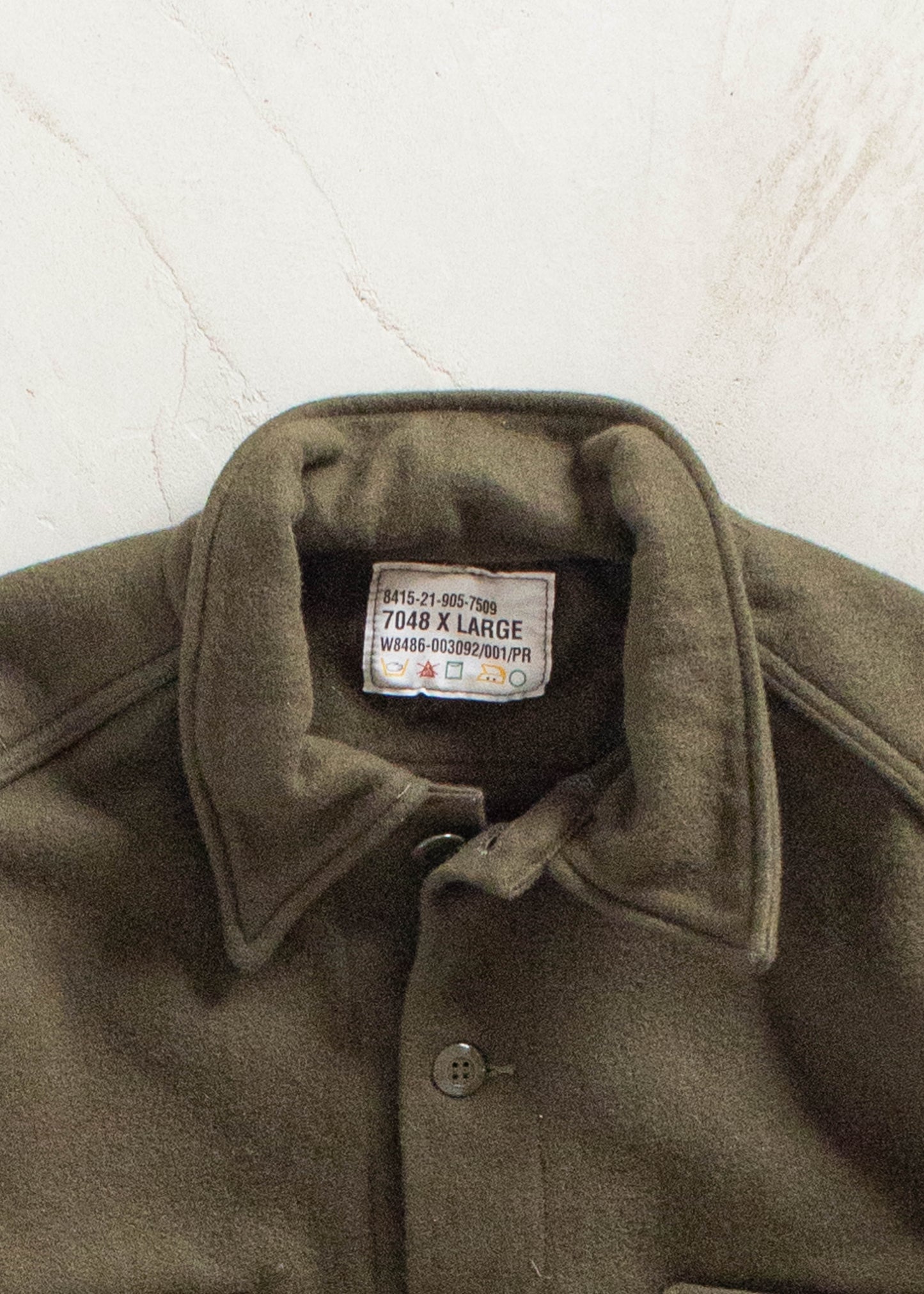 Vintage Military OG 108 Wool Button Up Shirt Size L/XL