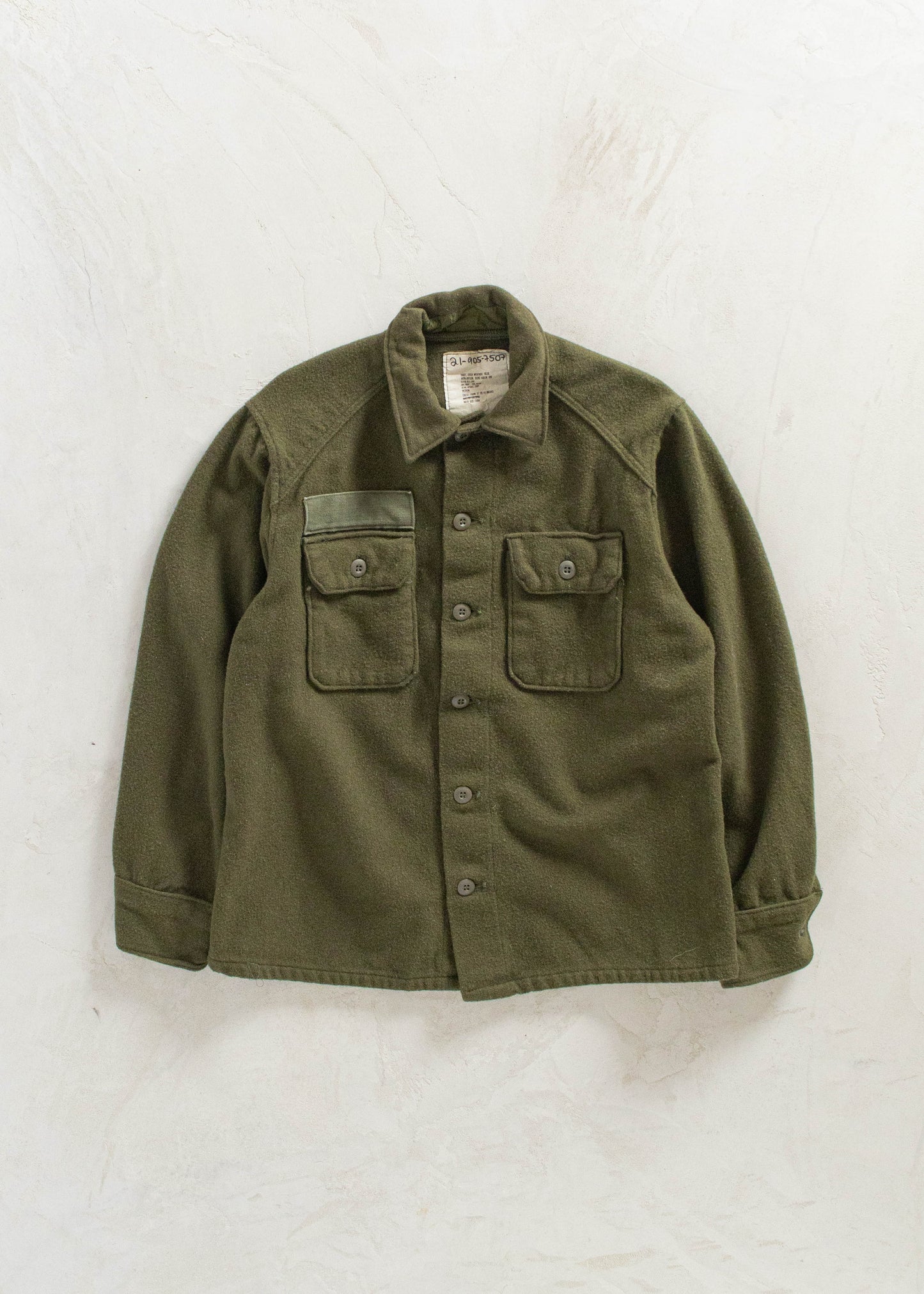 Vintage Military OG 108 Wool Button Up Shirt Size M/L