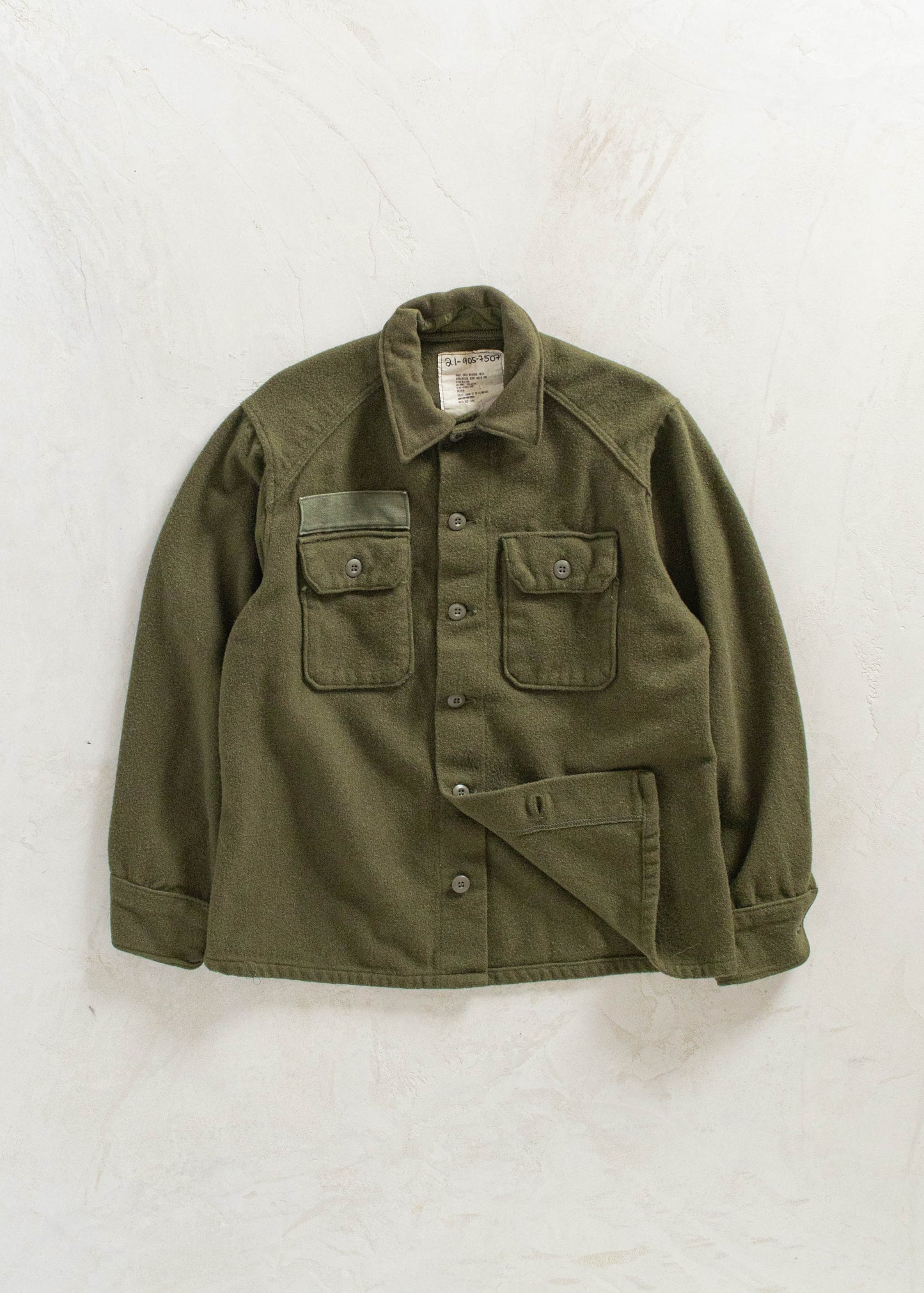 Vintage Military OG 108 Wool Button Up Shirt Size M/L