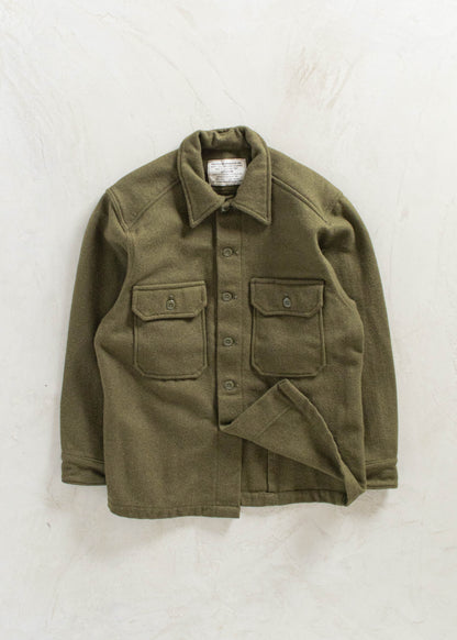 Vintage Military OG 108 Wool Button Up Shirt Size L/XL