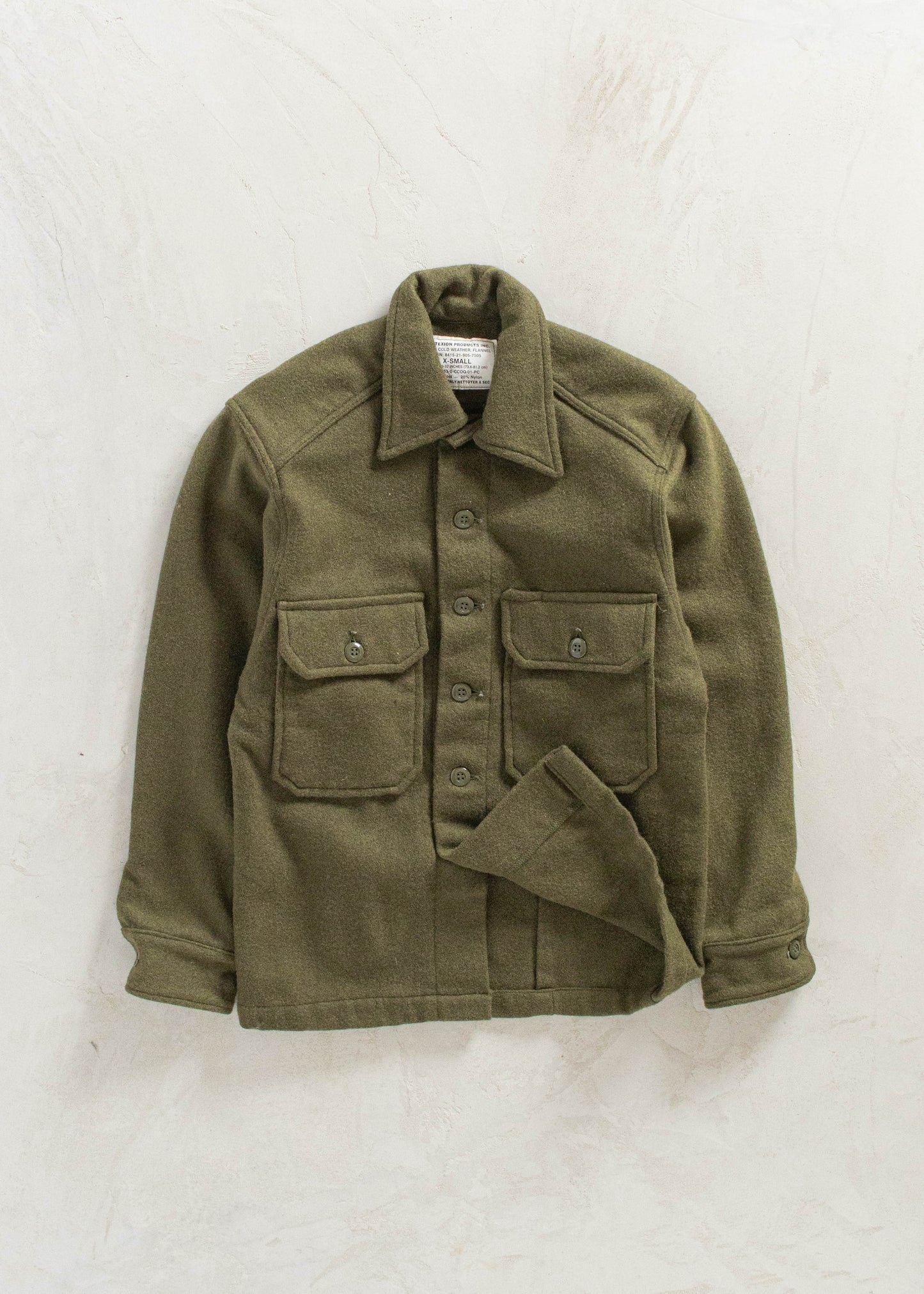 Vintage Military OG 108 Wool Button Up Shirt Size S/M