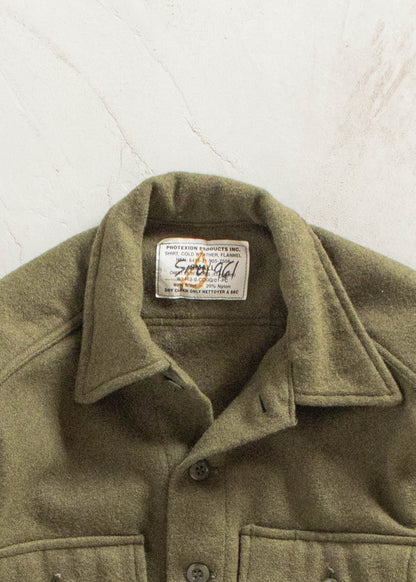 Vintage Military OG 108 Wool Button Up Shirt Size M/L