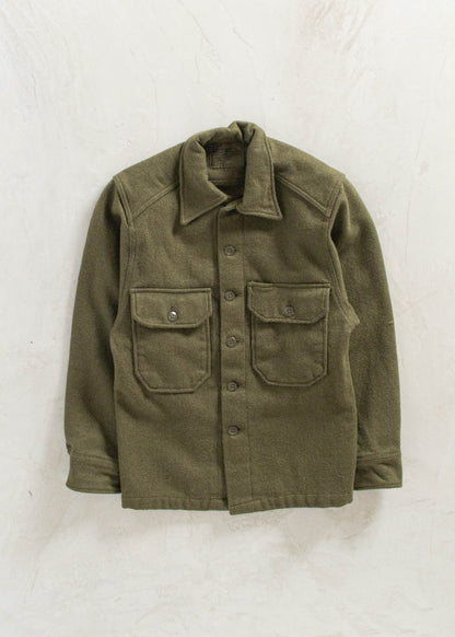 Vintage Military OG 108 Wool Button Up Shirt Size S/M