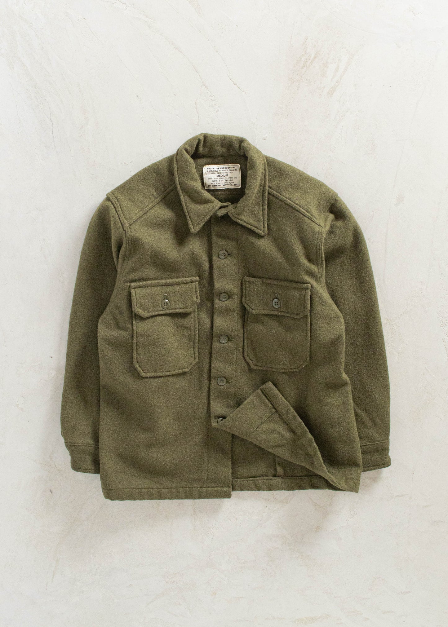 Vintage Military OG 108 Wool Shirt Size M/L