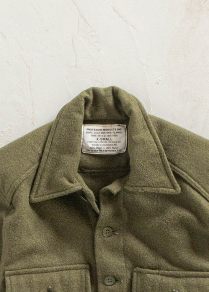 Vintage Military OG 108 Wool Button Up Shirt Size XS/S