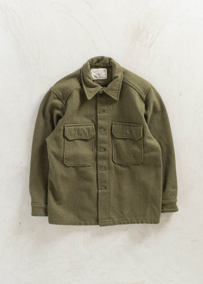 Vintage Military OG 108 Wool Button Up Shirt Size M/L