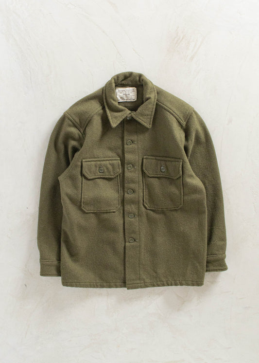 Vintage Military OG 108 Wool Button Up Shirt Size M/L