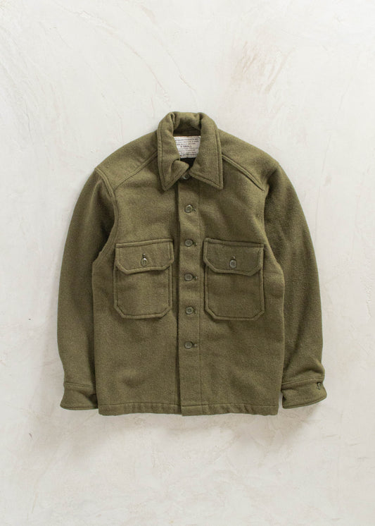 Vintage Military OG 108 Wool Button Up Shirt Size S/M