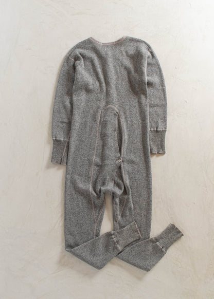 1950s Stanfields Wool Union Suit Onesie Pajamas Size M/L