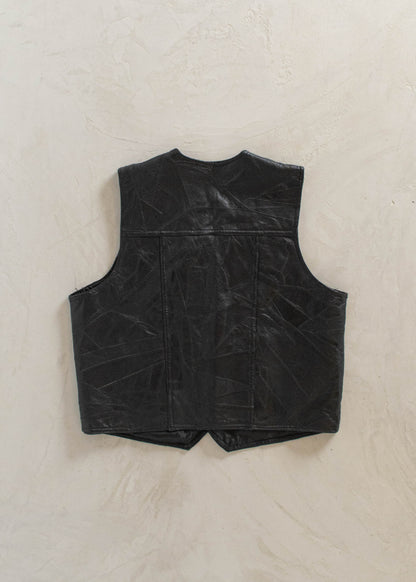 Vintage 1980s Leather Vest Size M/L