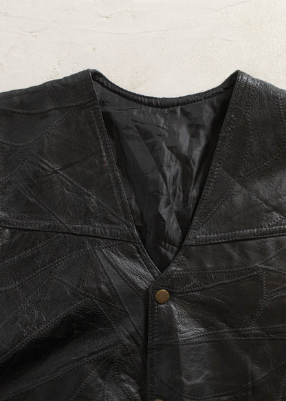 Vintage 1980s Leather Vest Size M/L