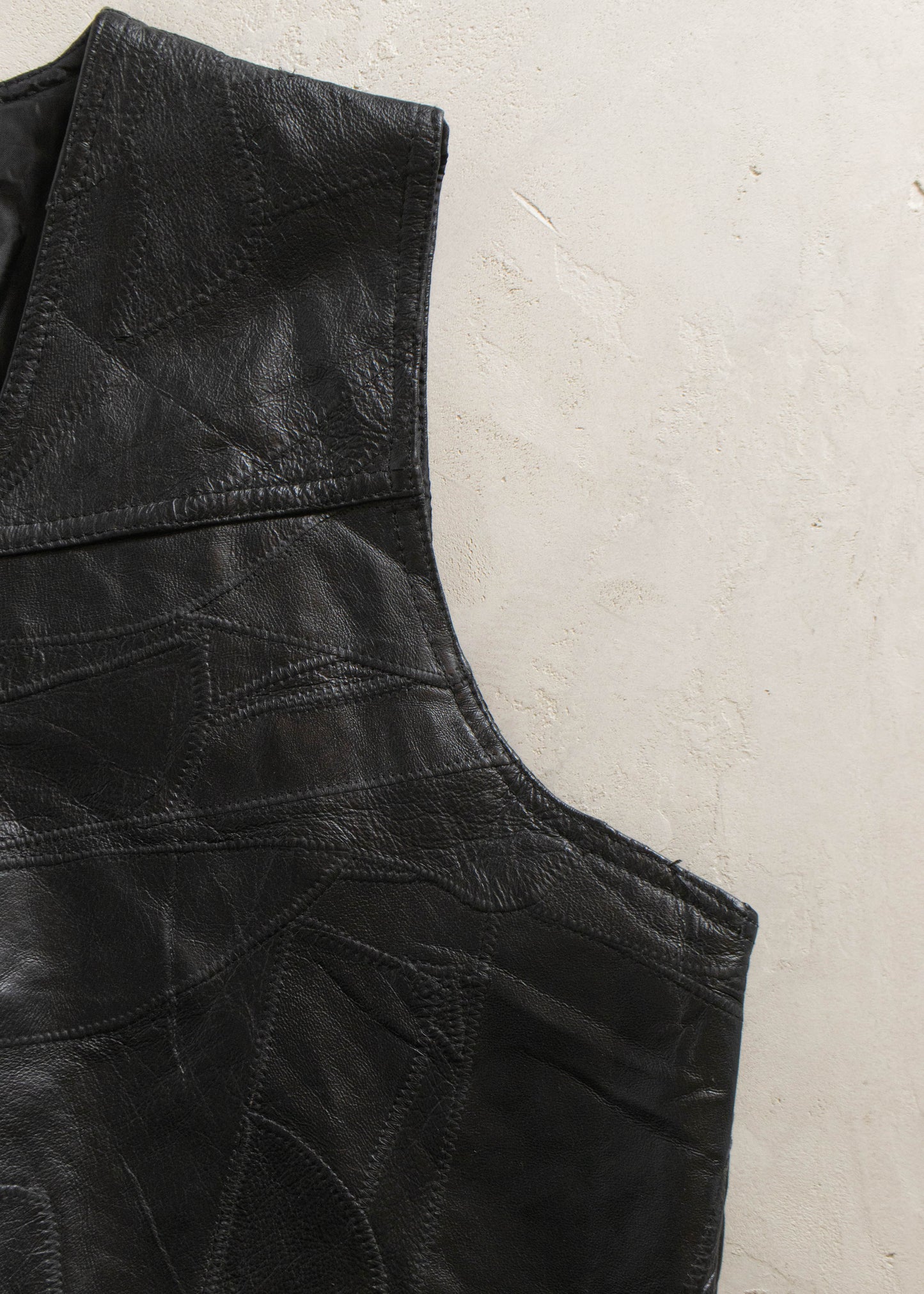 Vintage 1980s Leather Vest Size M/L