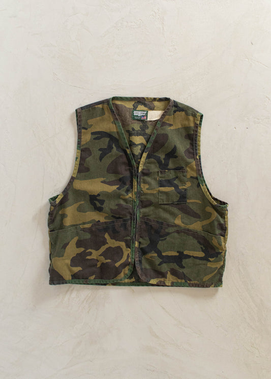 Vintage 1980s SaftBak Camo Vest Size L/XL