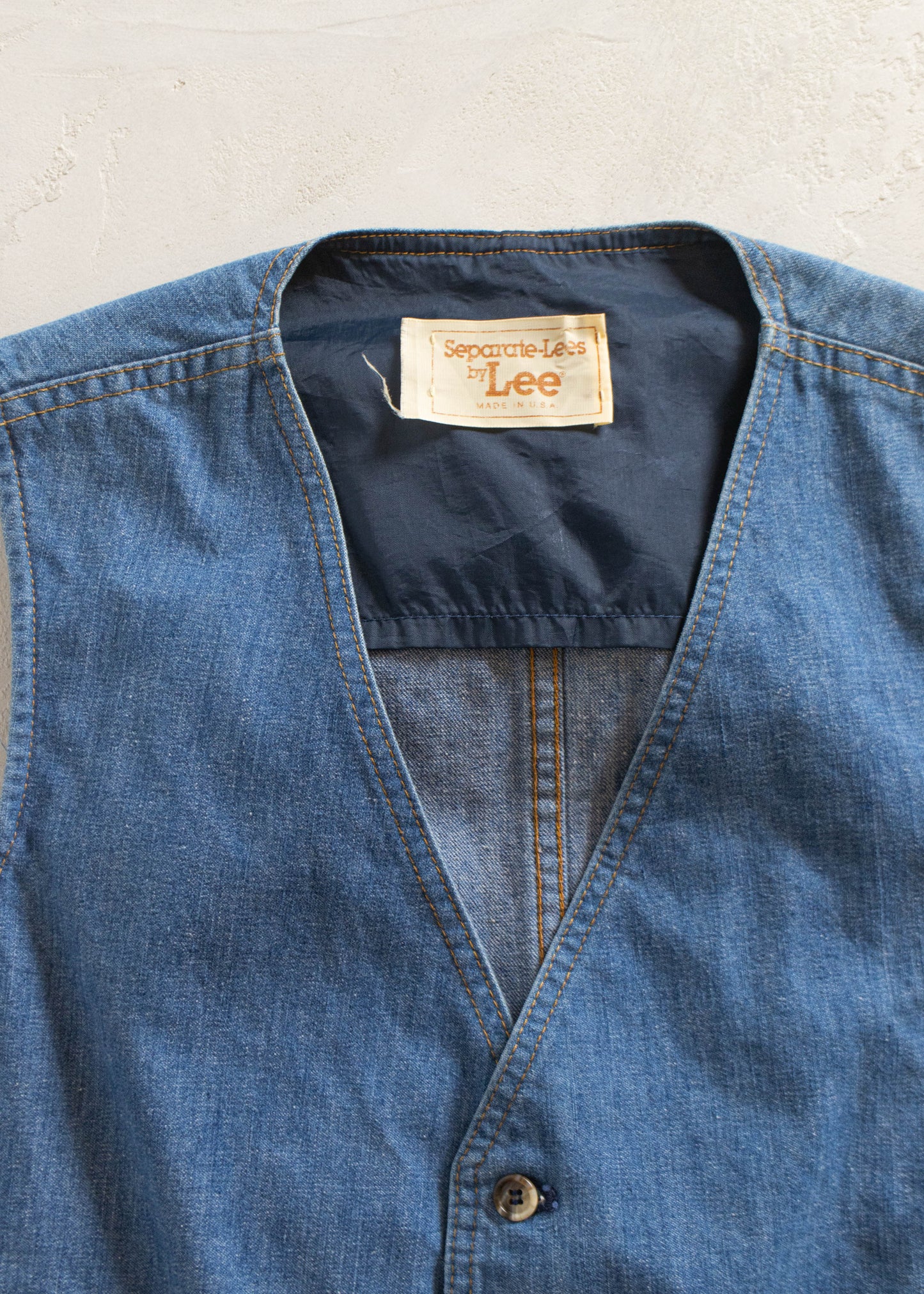 1970s Separate-Lees by Lee Denim Vest Size M/L