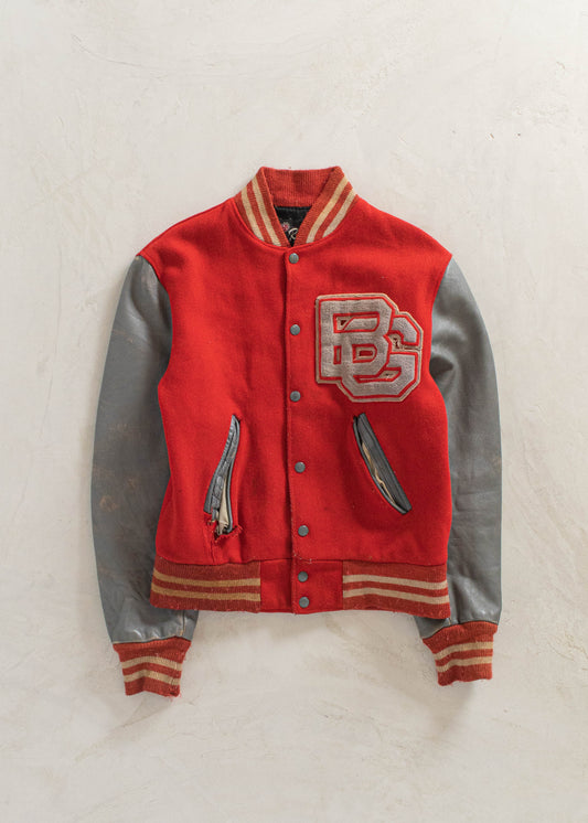 Vintage 1980s Reed Sportswear Bobcats Varsity Jacket Size S/M